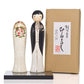 Bride and Groom Kokeshi Doll Wedding Gift Set