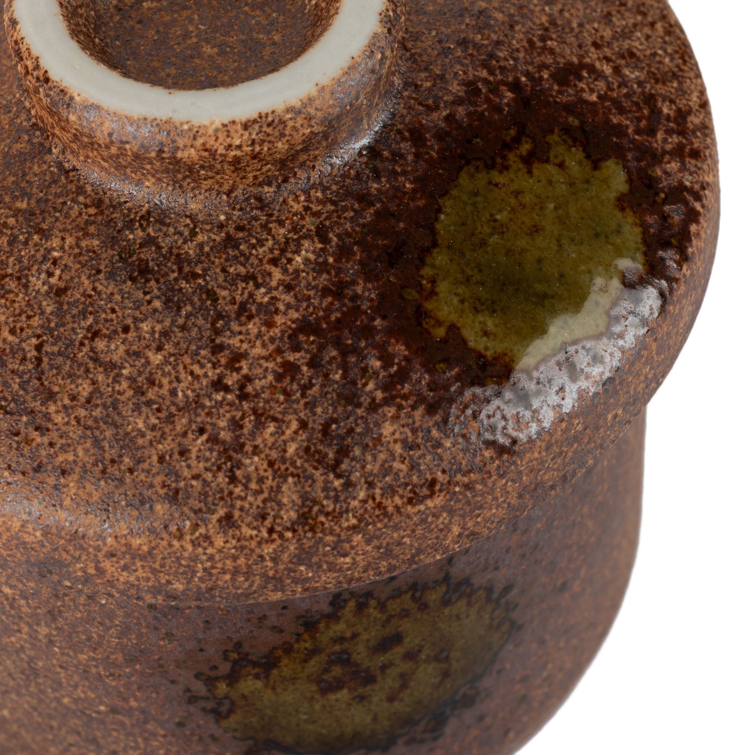 Bronze Iga Japanese Chawanmushi Pot detail