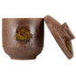 Bronze Iga Japanese Chawanmushi Pot side
