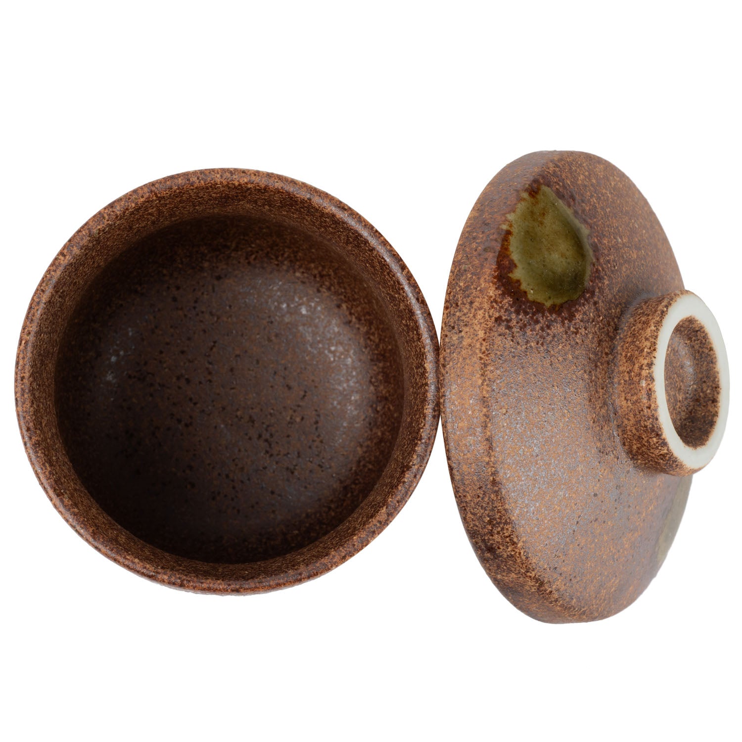 Bronze Iga Japanese Chawanmushi Pot top