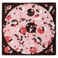 Brown and Pink Cat Japanese Handkerchief