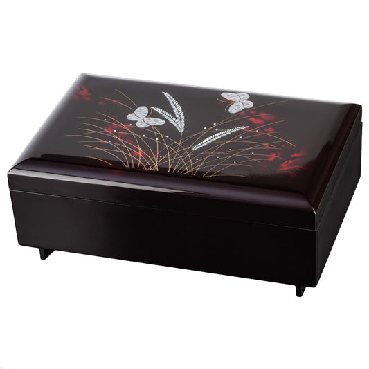 Butterfly Japanese Lacquer Musical Jewellery Box