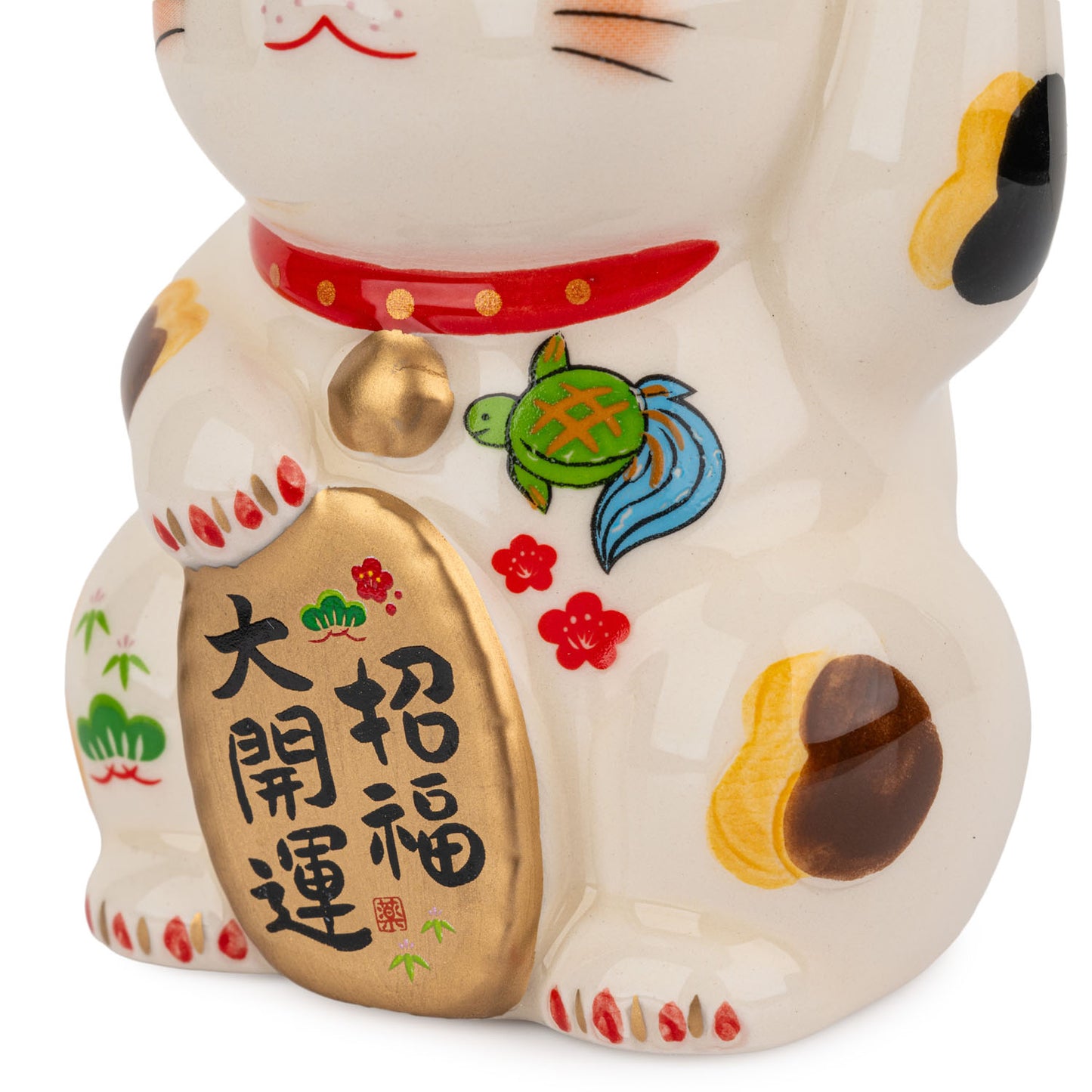 Calico Good Luck Japanese Lucky Cat detail