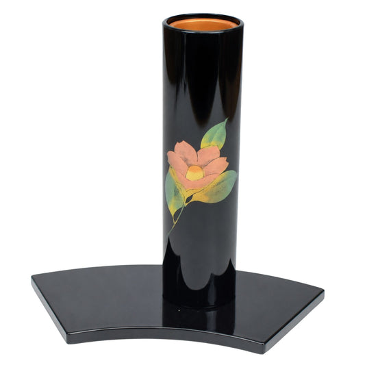 Camellia Small Japanese Lacquer Vase