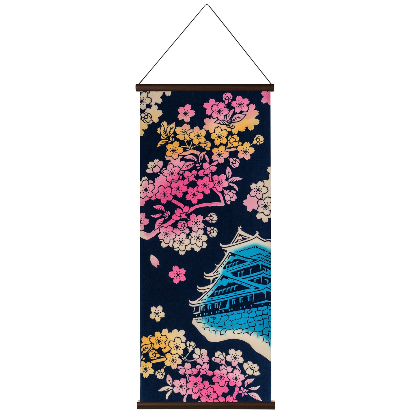 Castle and Cherry Blossoms Japanese Tapestry Set