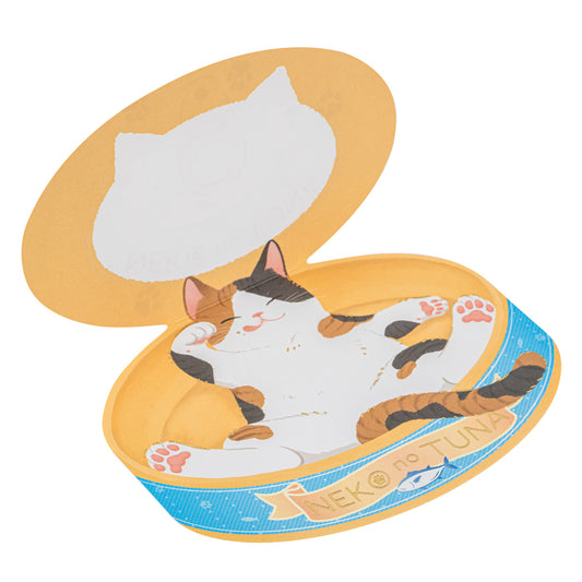 Cat in a Tin Japanese Greetings Card open