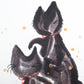 Cats In Love Black Frame A5 Japanese Print close up