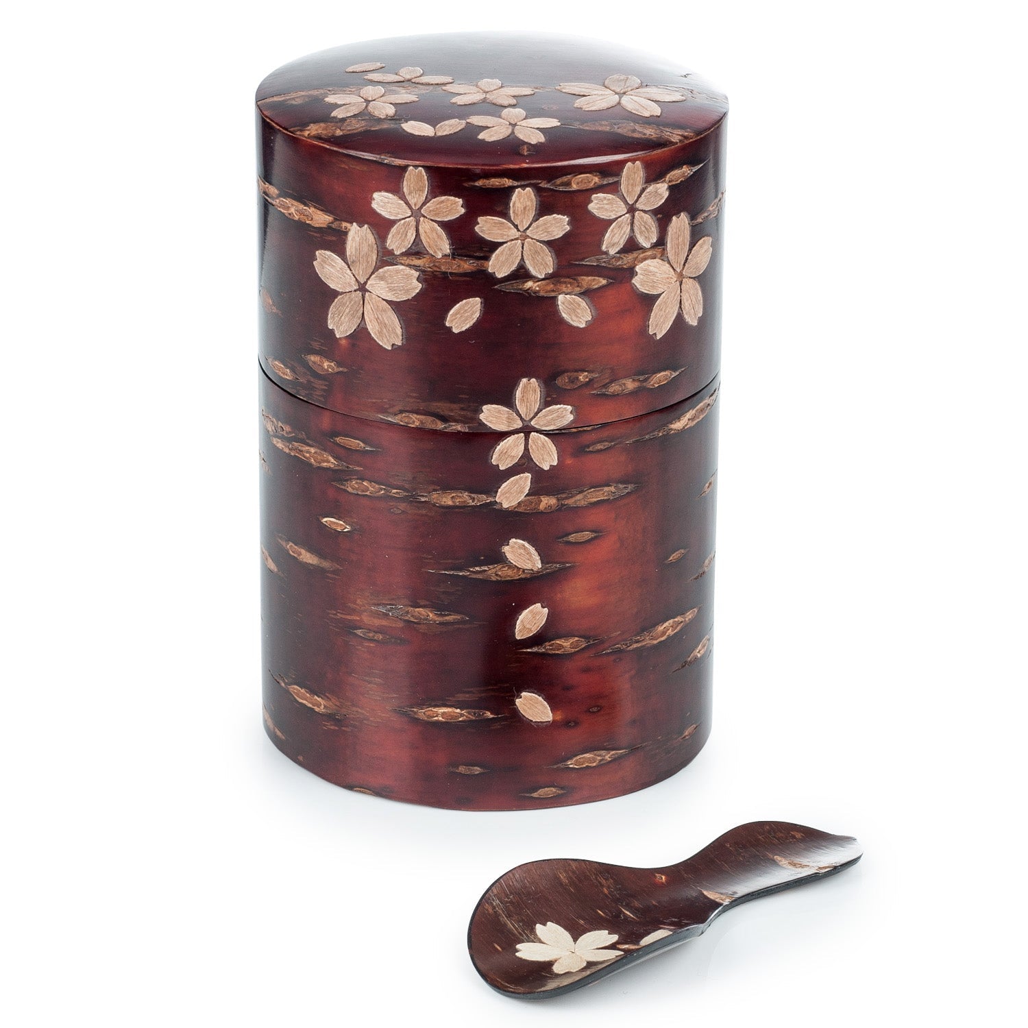 Cherry Bark Handmade Japanese Tea Caddy Set