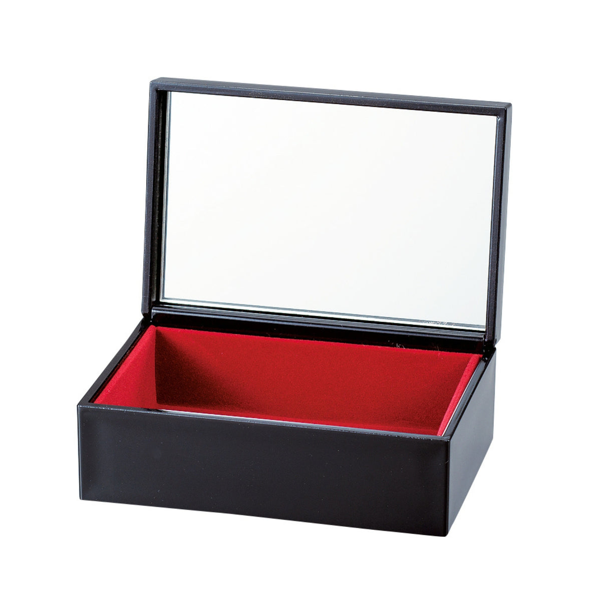 Cherry Blossom and Mt Fuji Japanese Lacquer Jewellery Box open