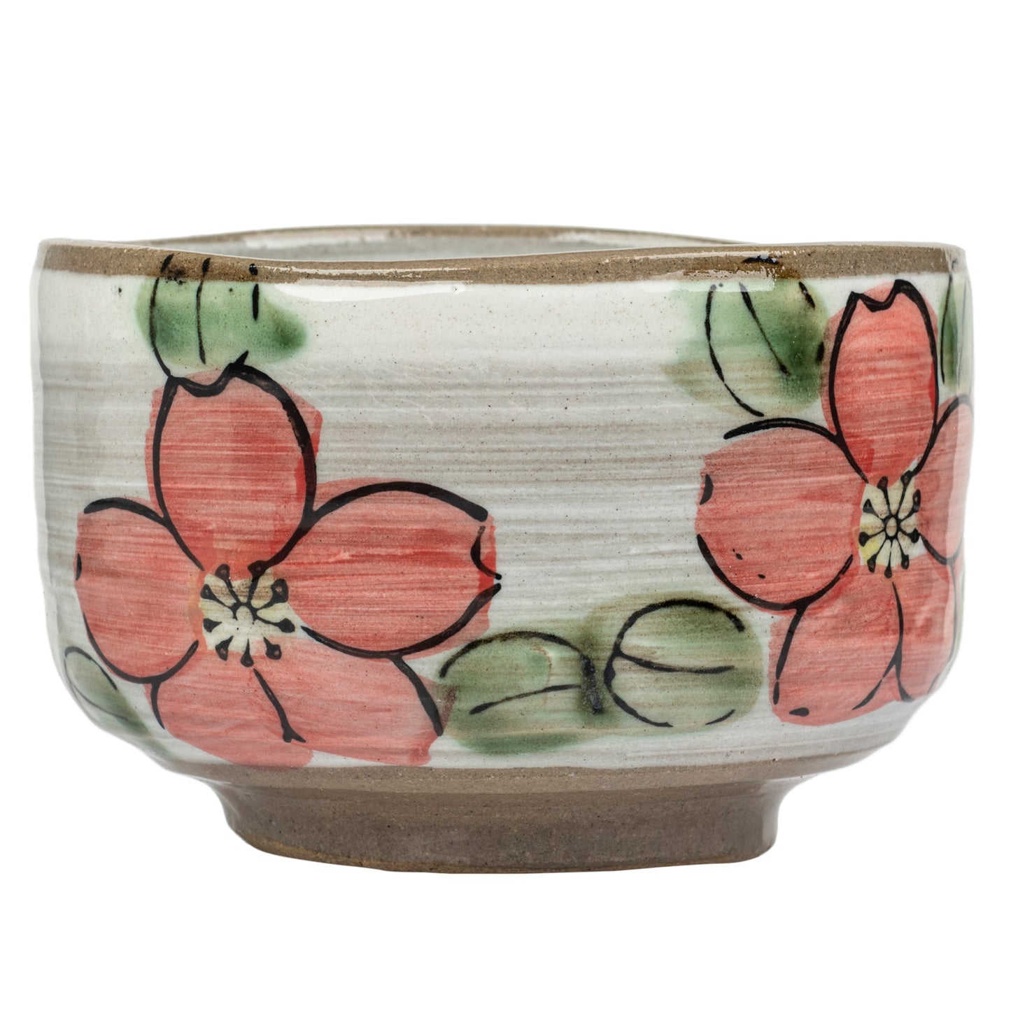 Cherry Blossom Premium Japanese Matcha Tea Cup side