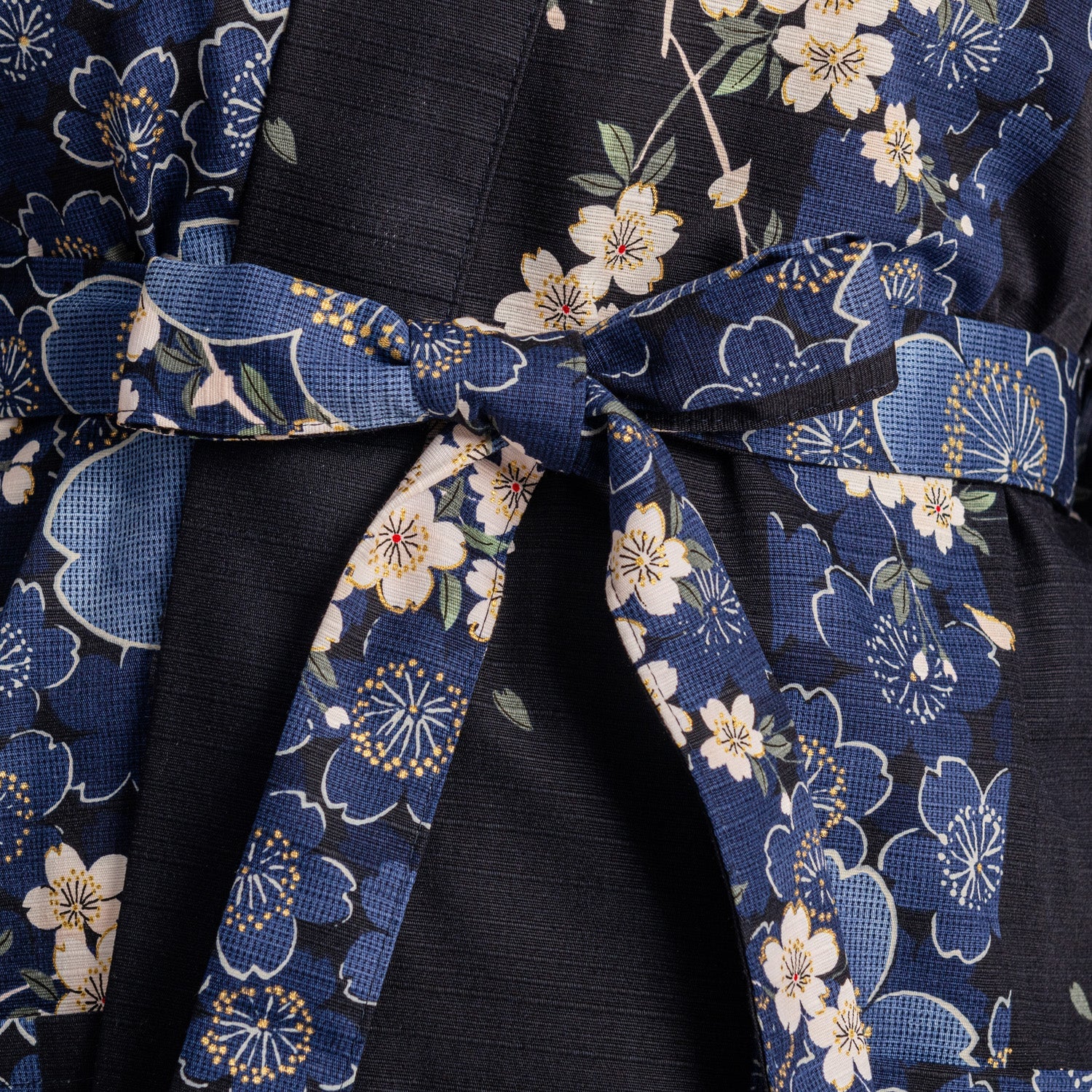 Cherry Blossom Print Short Navy Yukata