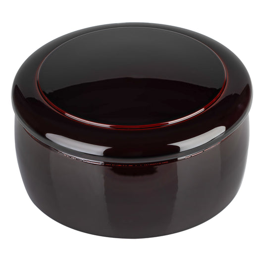 Chestnut Round Japanese Lacquer Obento Box