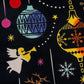 Christmas Merry Go Round Japanese Cotton Tenugui detail