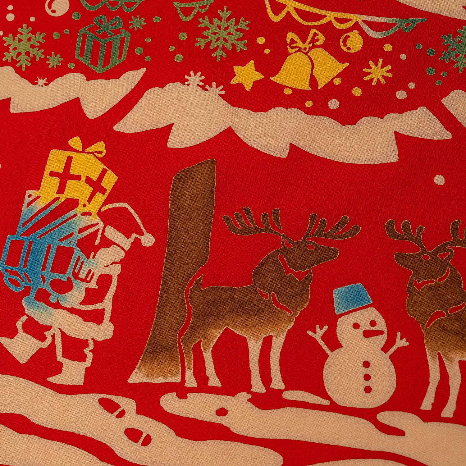 Christmas Tree Decoration Japanese Cotton Tenugui detail