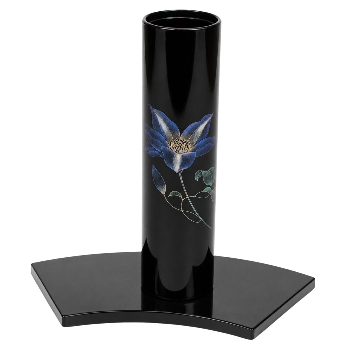 Clematis Small Japanese Lacquer Vase