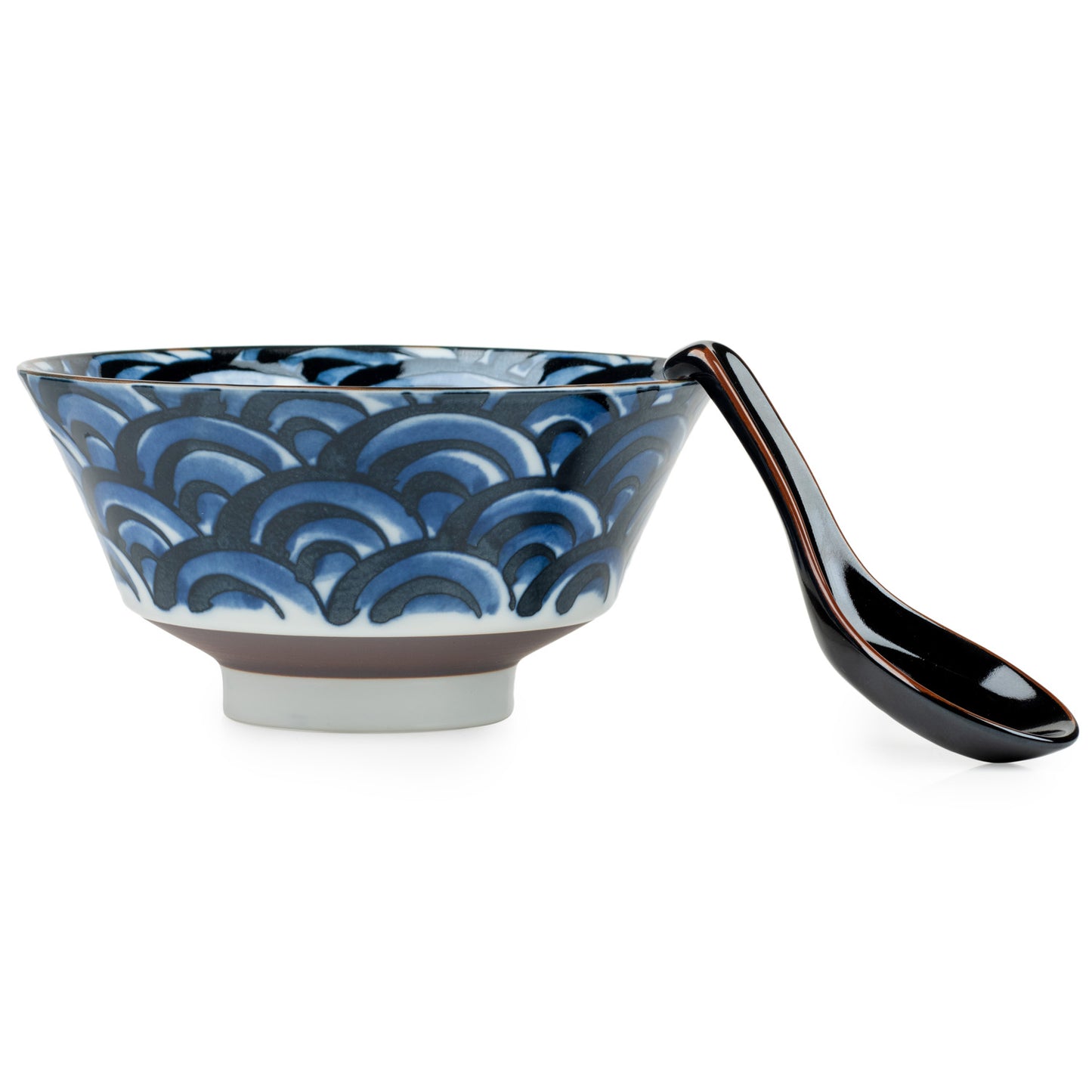 Cool Blue Wave Japanese Ramen Bowl Gift Set side