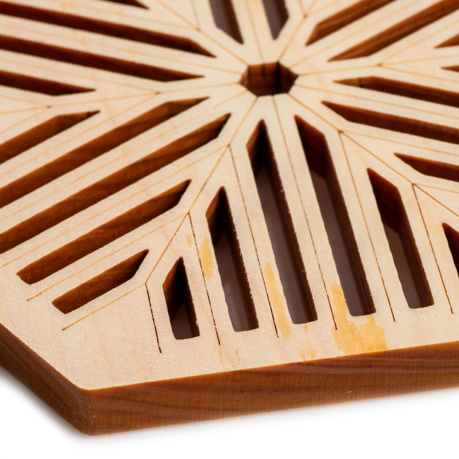 Crystal Natural Wood Premium Japanese Coaster detail