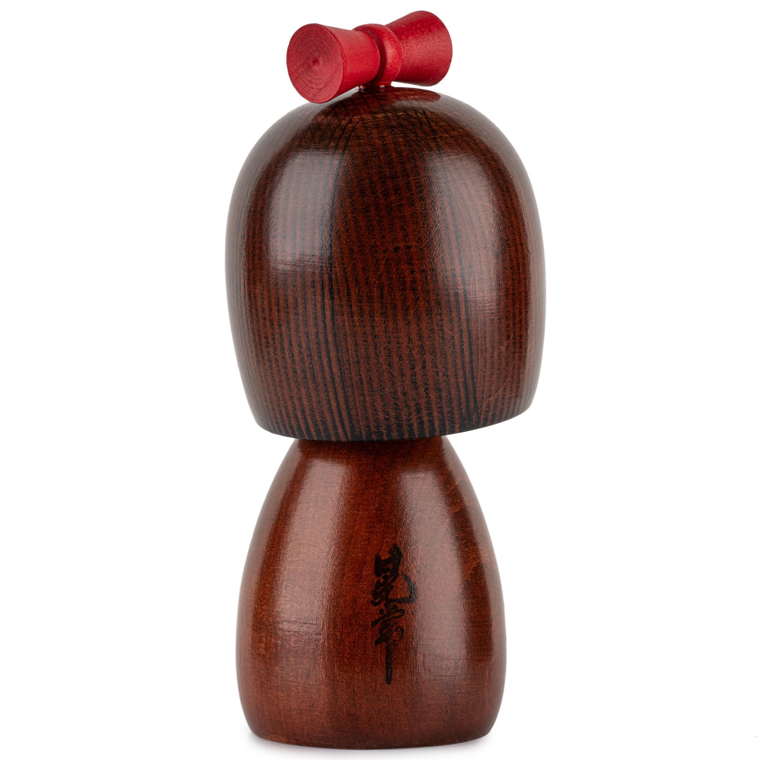 Cute Girl Maple Leaf Japanese Kokeshi Doll back