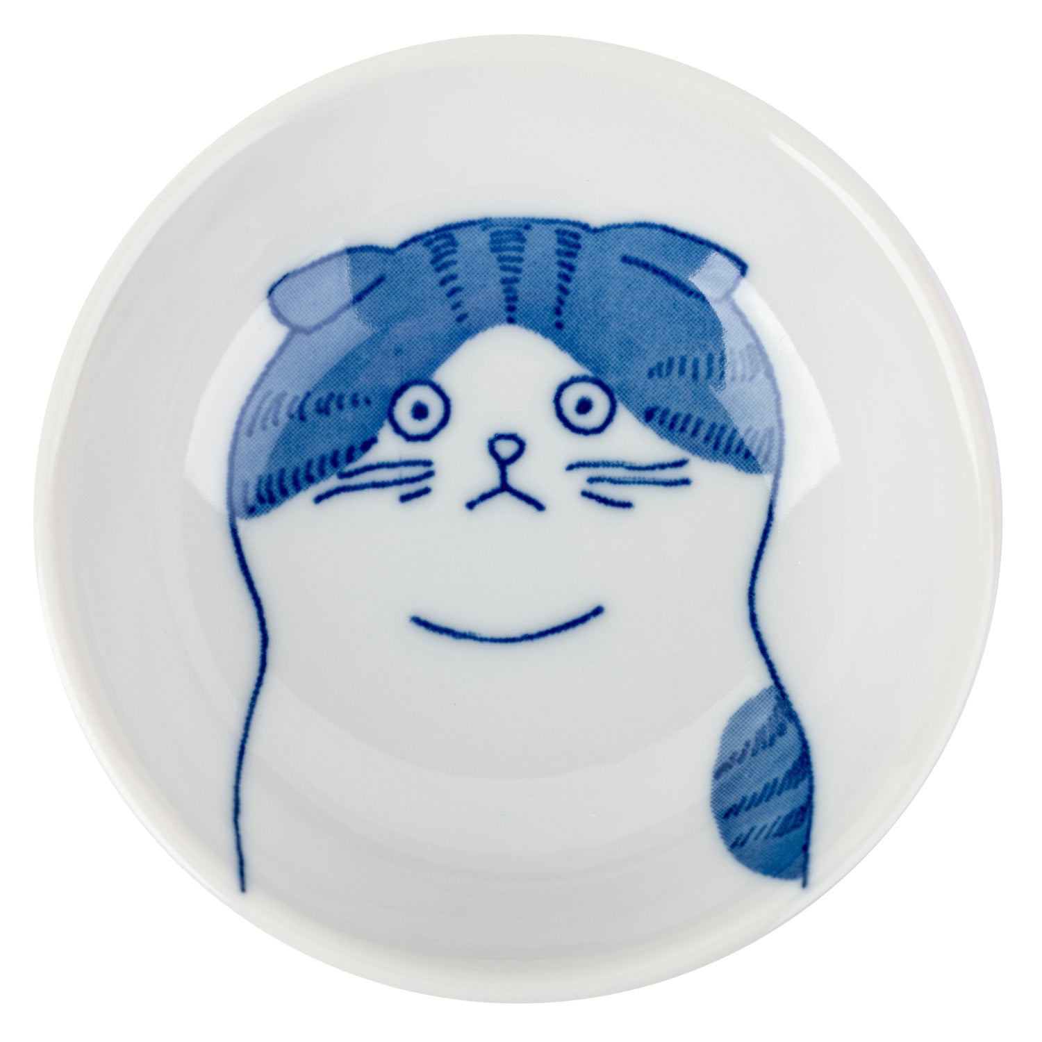 Cute Scottish Fold Cat Japanese Sauce Dish top