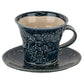 Denim Blue Grape Japanese Cup and Saucer