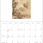 Dreams of Edo Scrolls and Screens Japanese 2027 Calendar example month 1