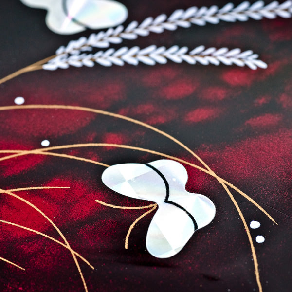 Butterfly Lacquer Japanese Compact Mirror