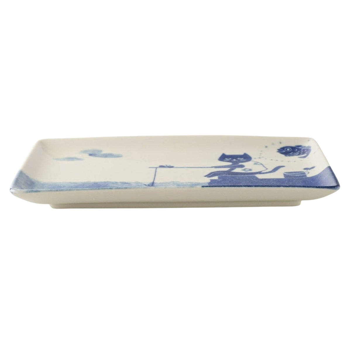 Ebidetai Fishing Cat Japanese Plate side