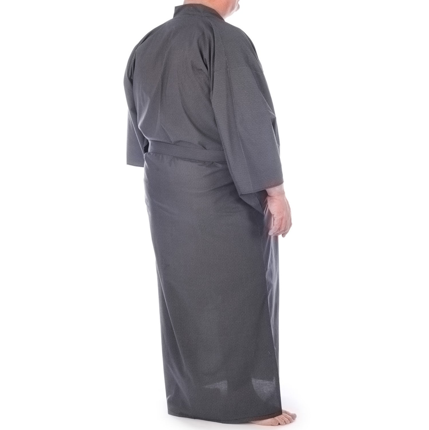 Extra Large Mens Black Cotton Japanese Yukata