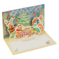 Festive Friends Pop Up Japanese Christmas Card open