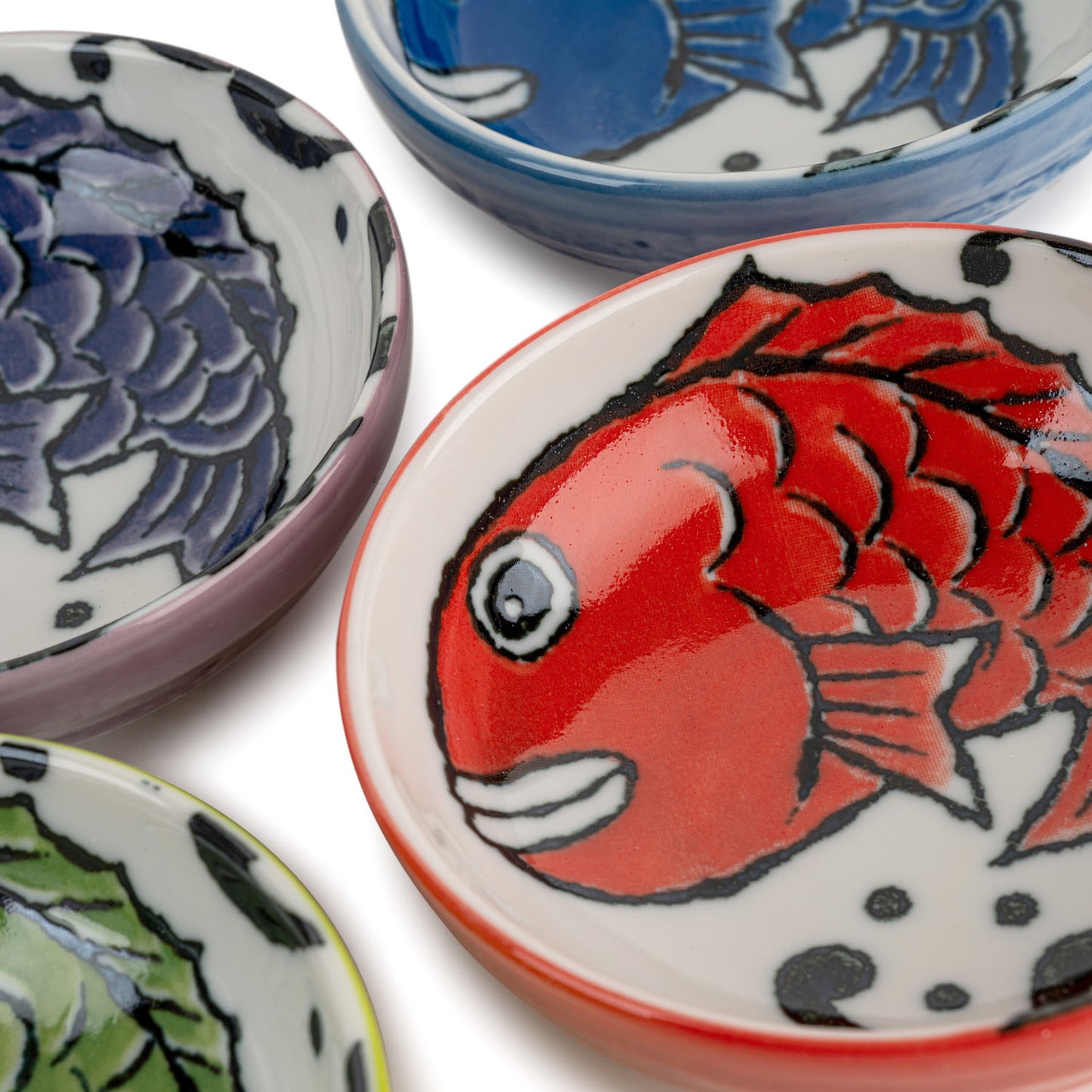 Fish 4 Piece Japanese Sauce Dish Gift Set detail