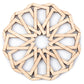 Flower Natural Wood Premium Japanese Coaster top