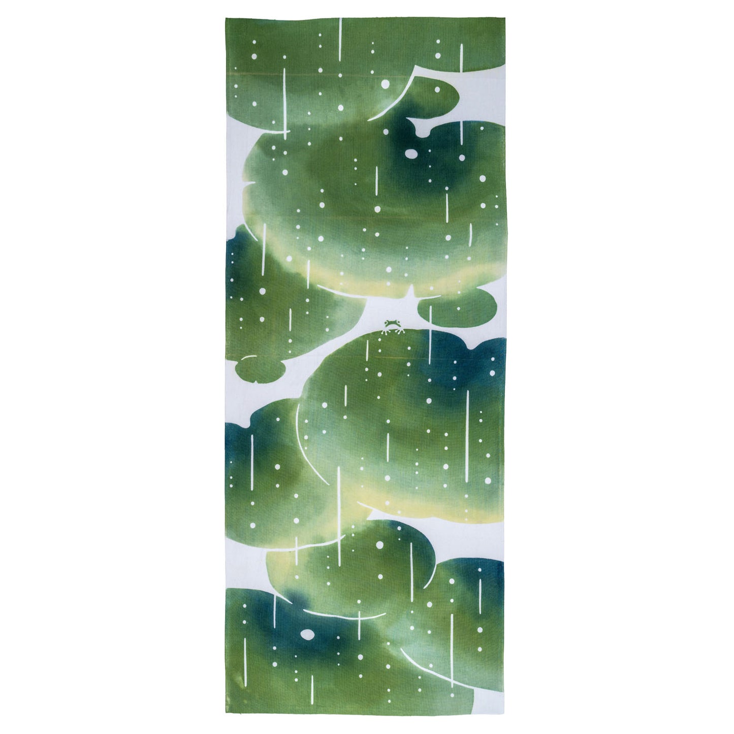 Frog in Sweet Rain Japanese Cotton Tenugui