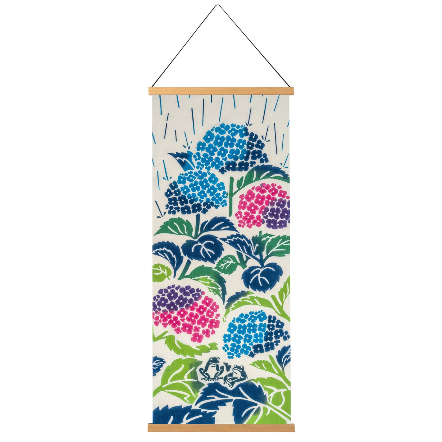 Frogs and Hydrangeas Japanese Tapestry Set