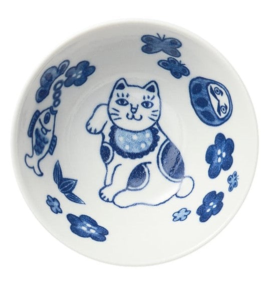 Fukumaneki Cat Small Japanese Bowl