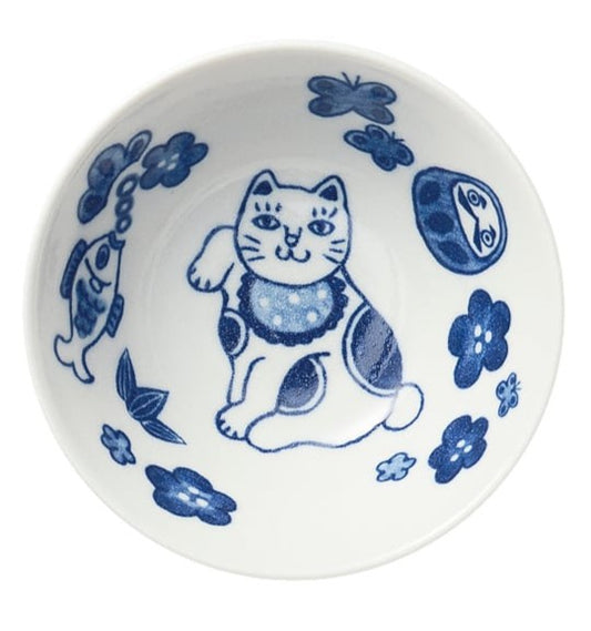 Fukumaneki Cat Small Japanese Bowl