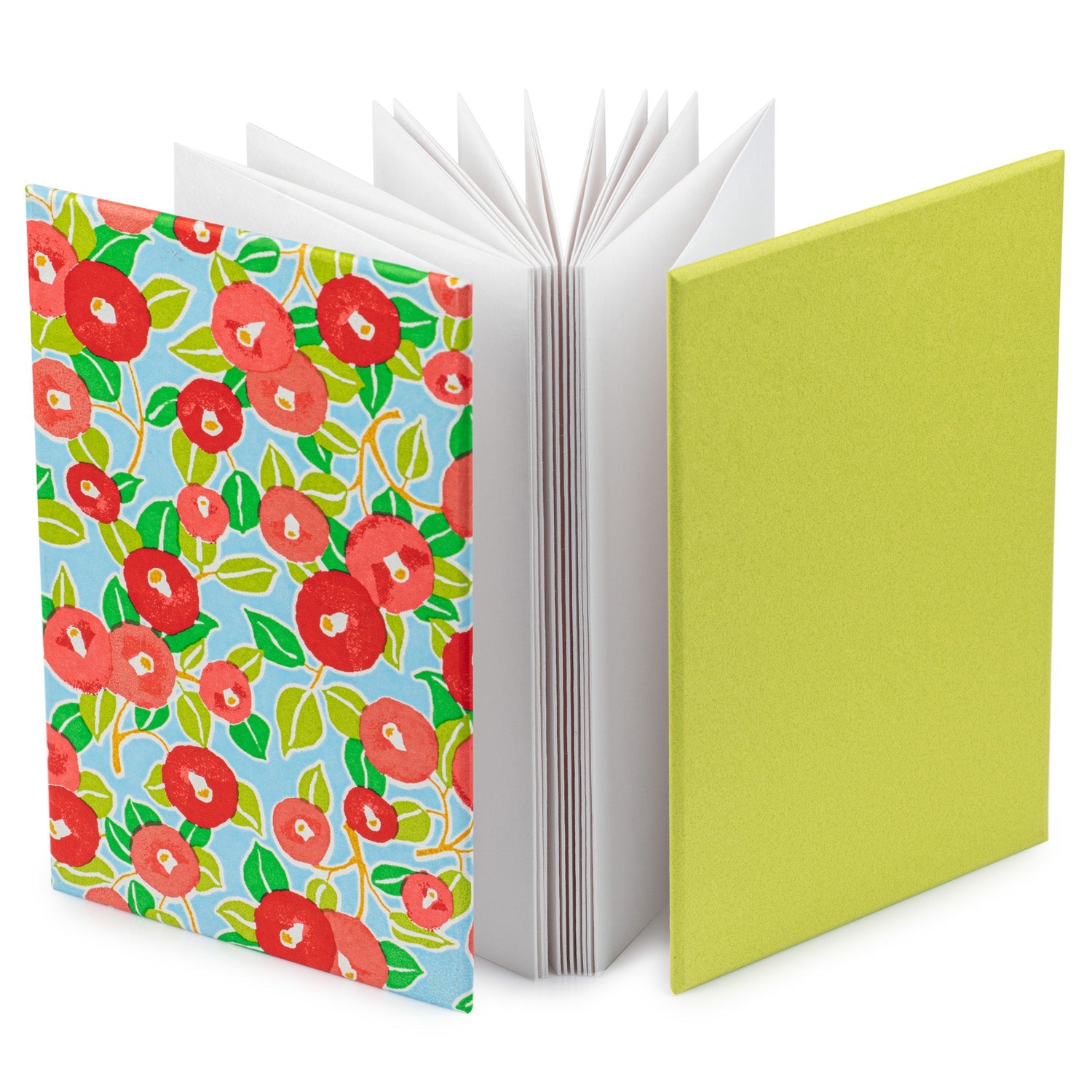 Fushimi Camellia Japanese Goshuincho Notebook open