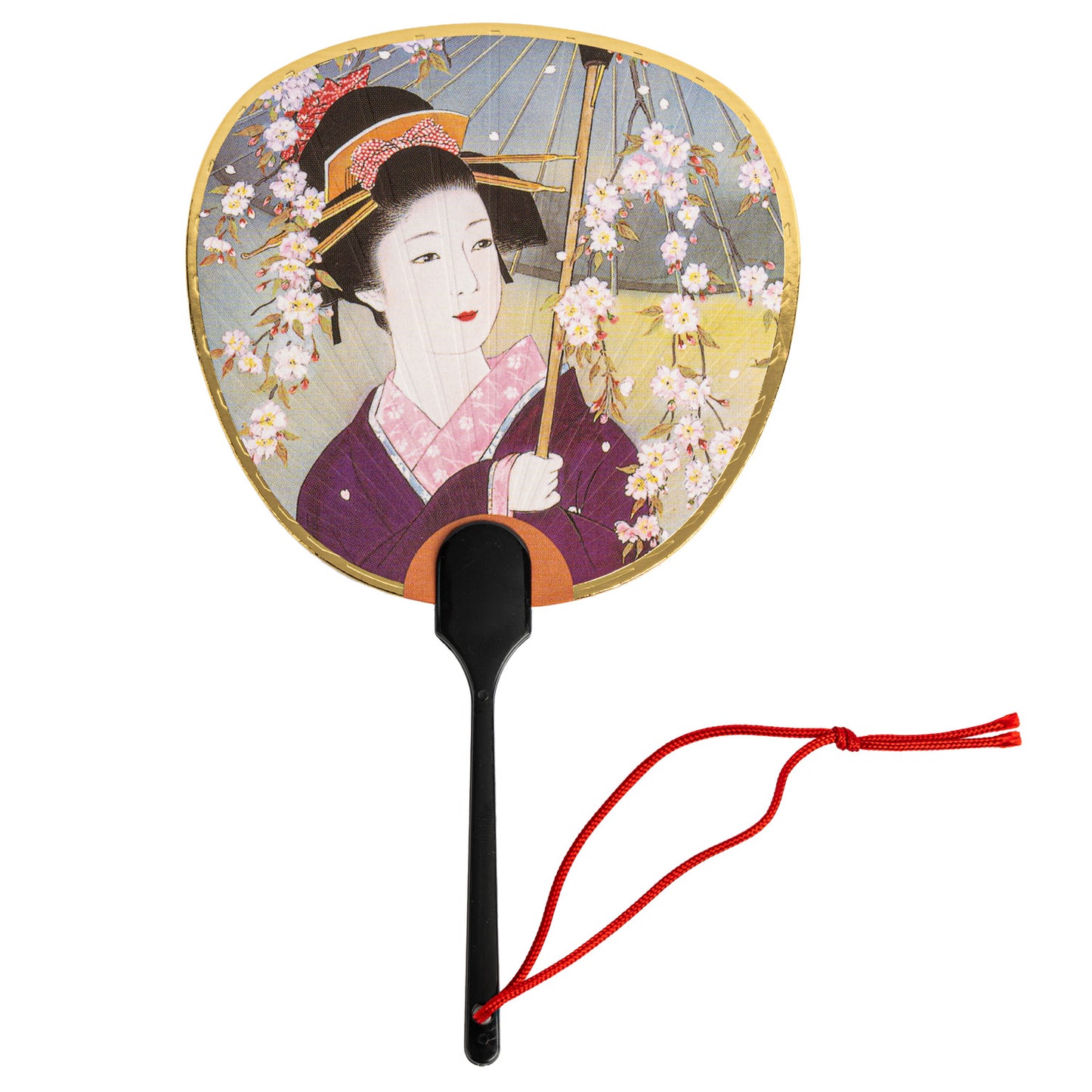 Geisha Fan Japanese Greetings Card