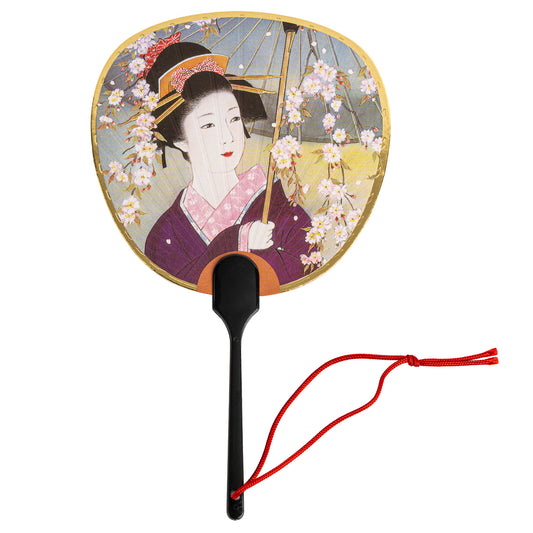 Geisha Fan Japanese Greetings Card