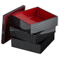 Geometric Circles 3 Tier Japanese Lacquer Box open