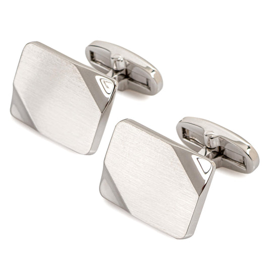 Ginza Classic Silver and Grey Japanese Cufflinks