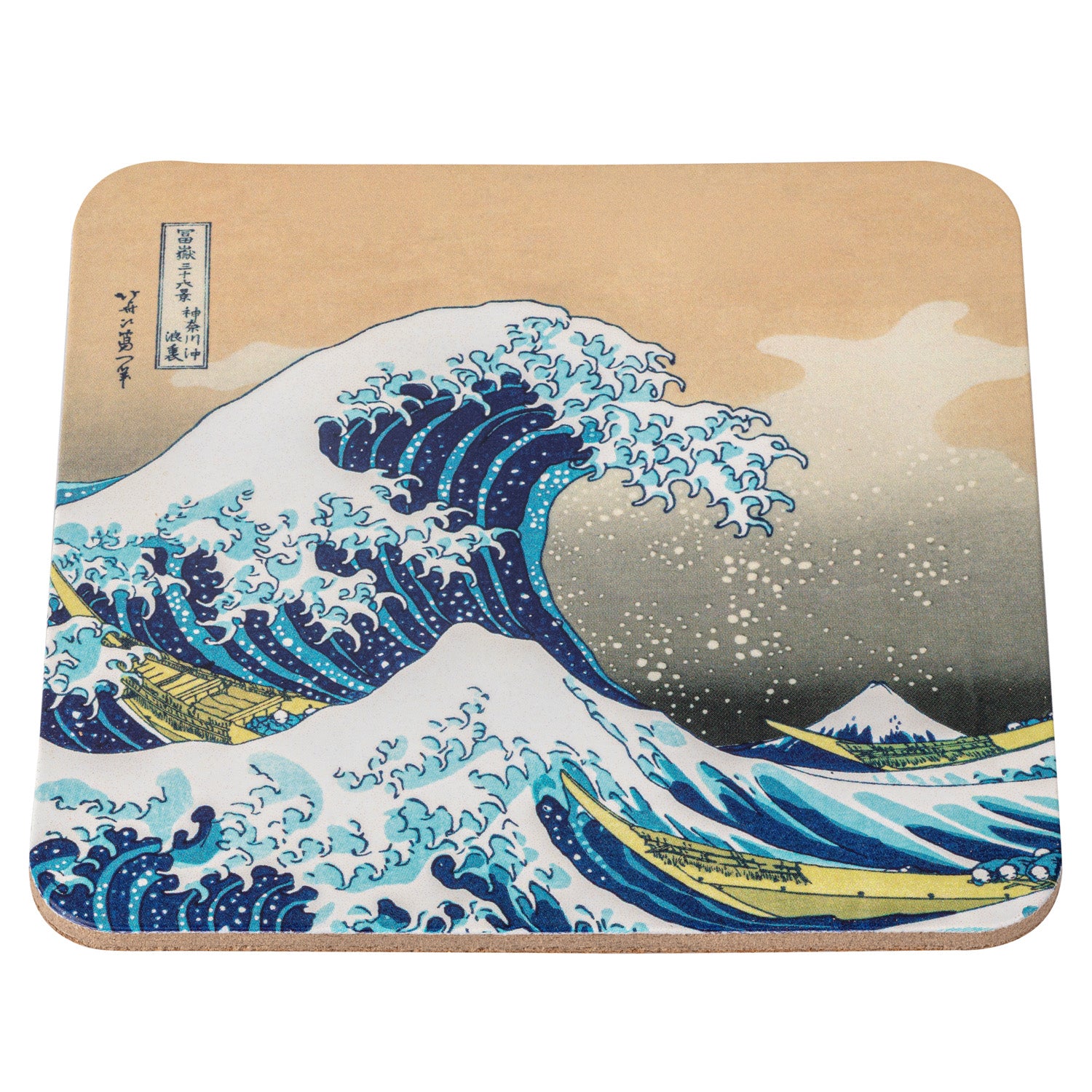 Great Wave Cork Japanese Coaster