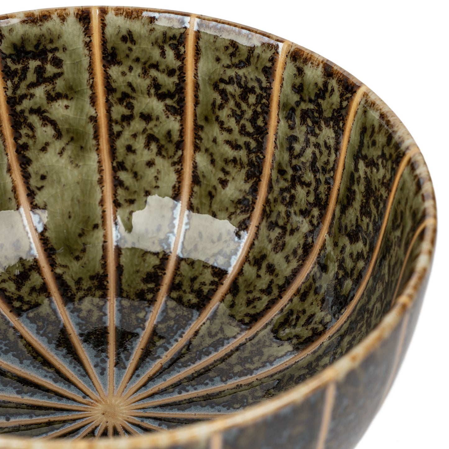 Green Tokusa Japanese Soup Bowl detail