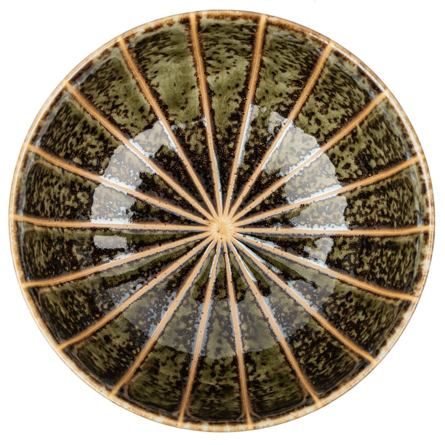 Green Tokusa Japanese Soup Bowl top