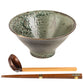 Green Wabi Sabi Premium Japanese Ramen Bowl Set