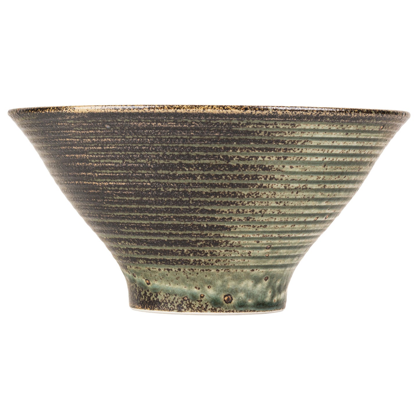 Green Wabi Sabi Premium Japanese Ramen Bowl Set bowl side