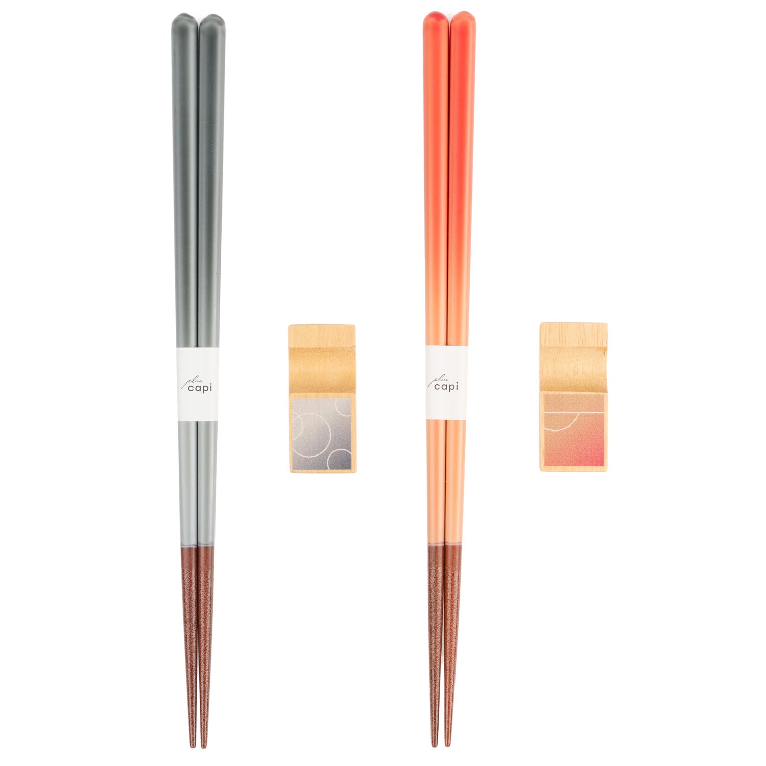 Grey and Orange Wonderful Mealtime Premium Chopstick Set