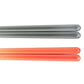 Grey and Orange Wonderful Mealtime Premium Chopstick Set handles