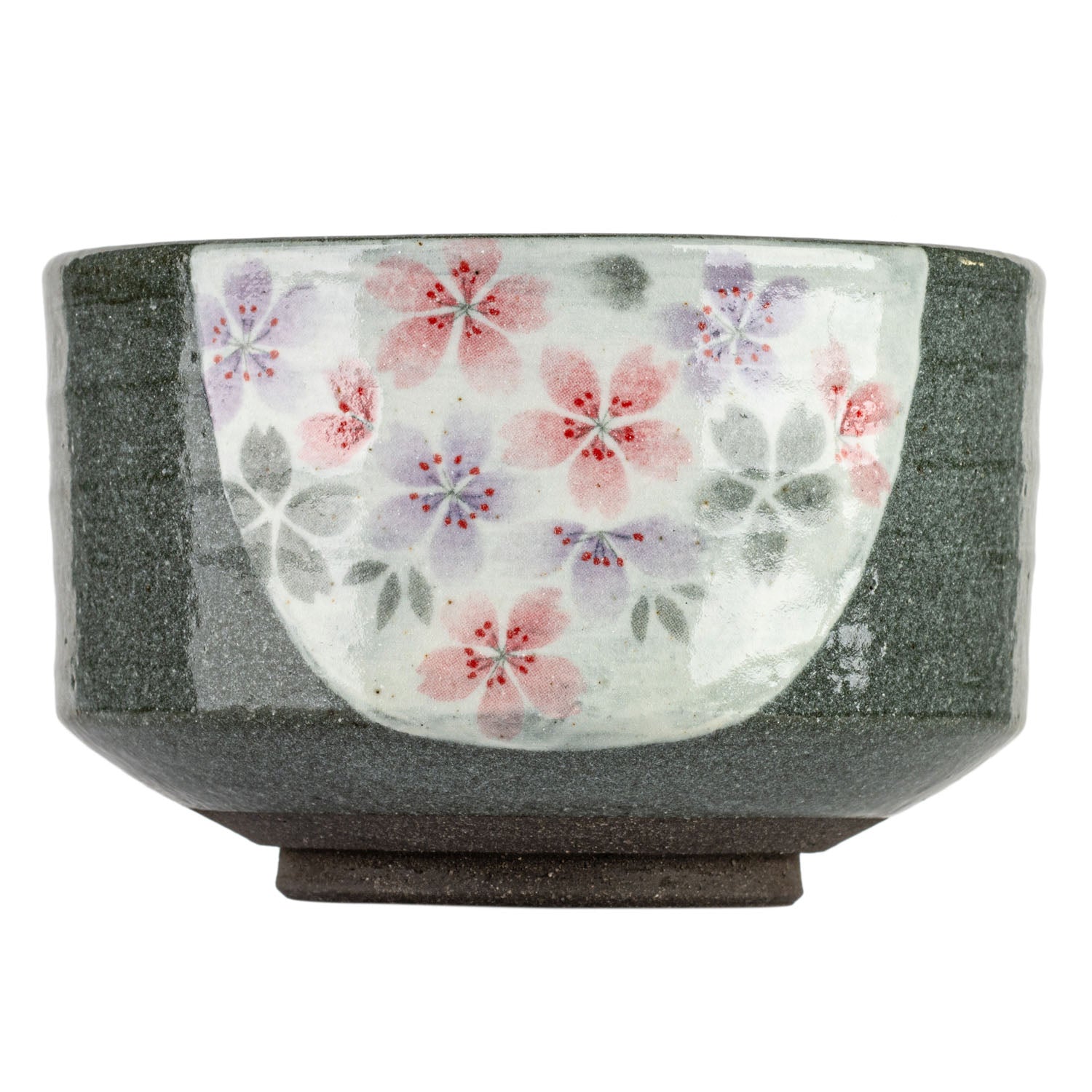 Grey Sakura Premium Japanese Matcha Teacup side