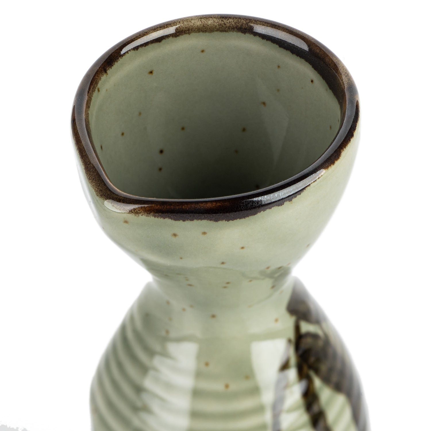 Grey Sasa Traditional Japanese Sake Jug rim