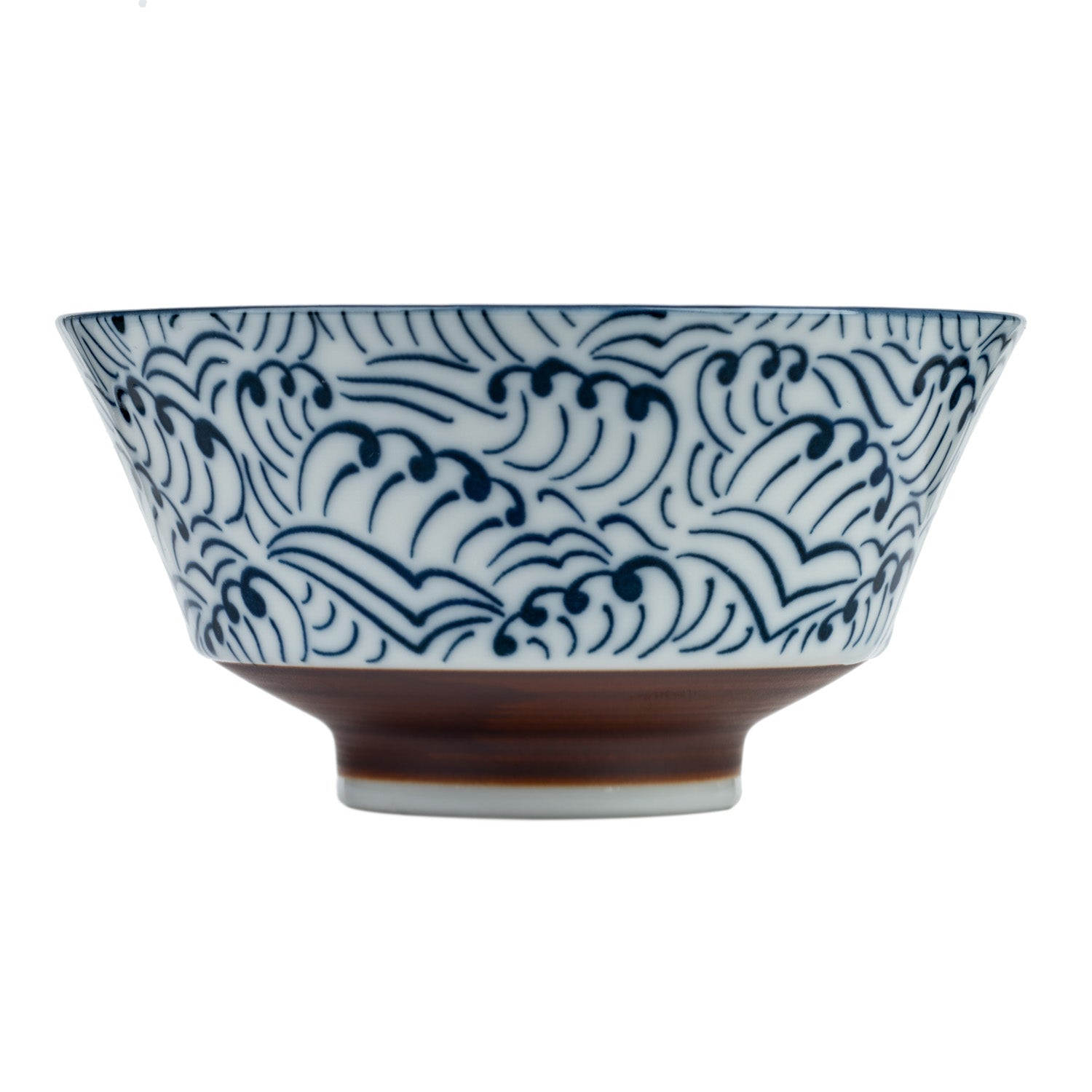 Hamon Blue Wave Japanese Rice Bowl side
